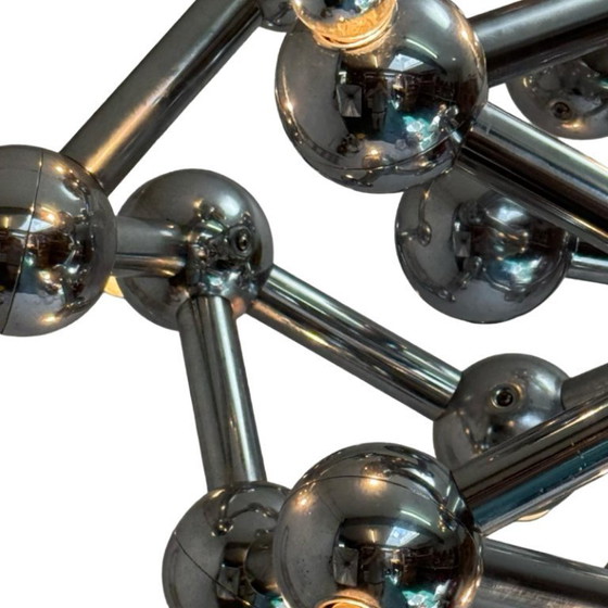 Image 1 of Paul de Haan for Jolina Lighting - Chromed pendant - Model name: Kolja’s Favorite - Dutch design - Sputnik or atom shaped design