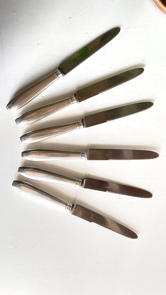 Image 1 of 6 Art Deco Dessert Knives