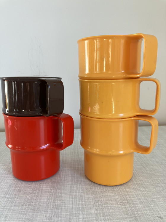 Image 1 of Set of 5 retro Mepal cups