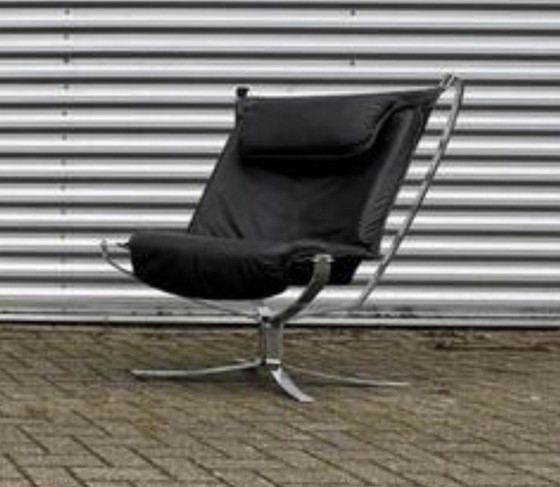 Image 1 of Set vintage Vatne Møbler Falcon di Sigurd Resell: 2 alti + 2 bassi + Hocker