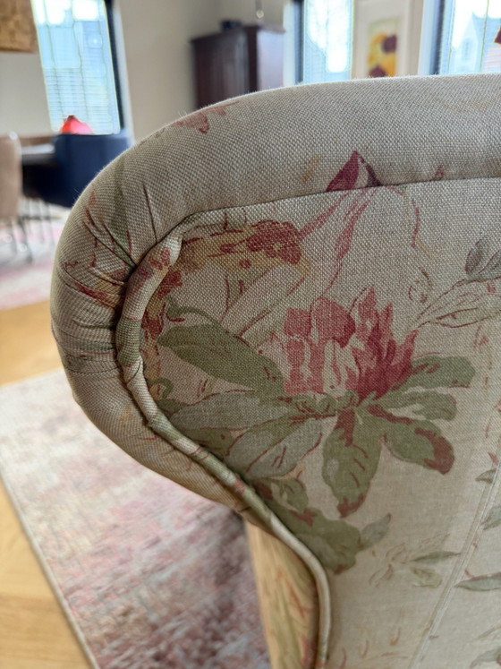 2.5 Seater Italian Design Sofa, 2 seaters, Textile, Wood, Creme (photo 8 of 11)