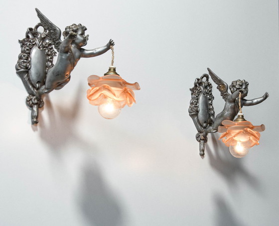 Image 1 of Paar Wandlampen Frankrijk