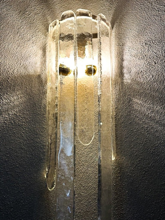 Vintage large Mazegga wall light Nason, Mazzega, Brass, Murano Glass, Gold (photo 12 of 15)