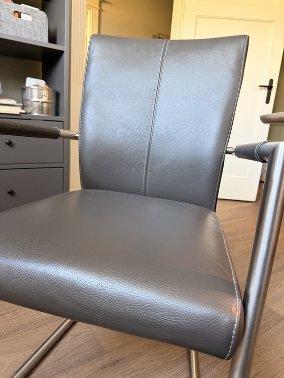 Image 1 of Castelijn Circlips 2 & Leather sled-leg chairs