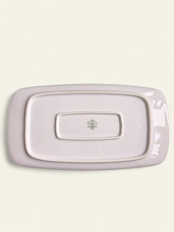 Image 1 of Rarità! Servizio vintage di porcellana con motivi di pesci e bordo dorato | Hutschenreuther, Selb, Eschenbach | Dipinto a mano