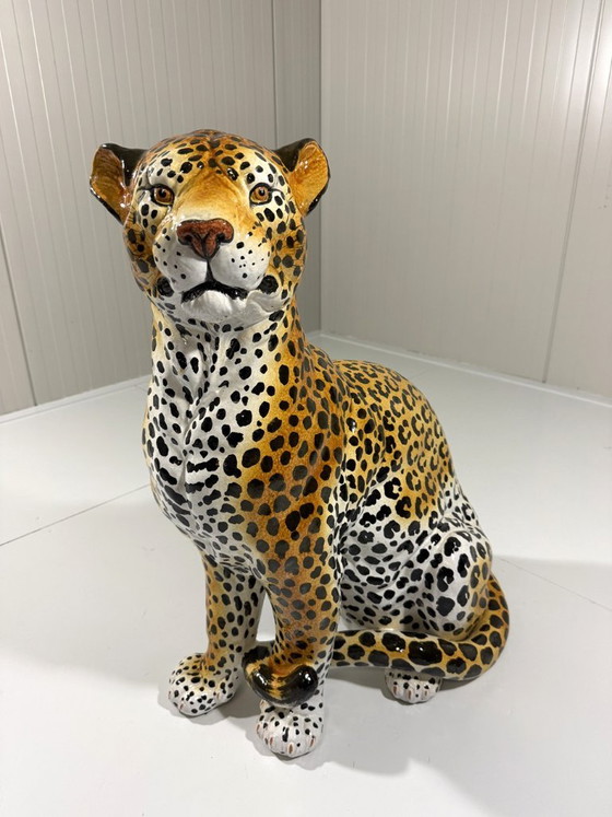 Grande Leopardo in Ceramica Italiano Anni '70 – Oggetti decorativi (photo 3 of 15)