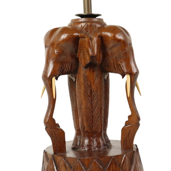 Image 1 of Große Elefantenlampe aus Teakholz