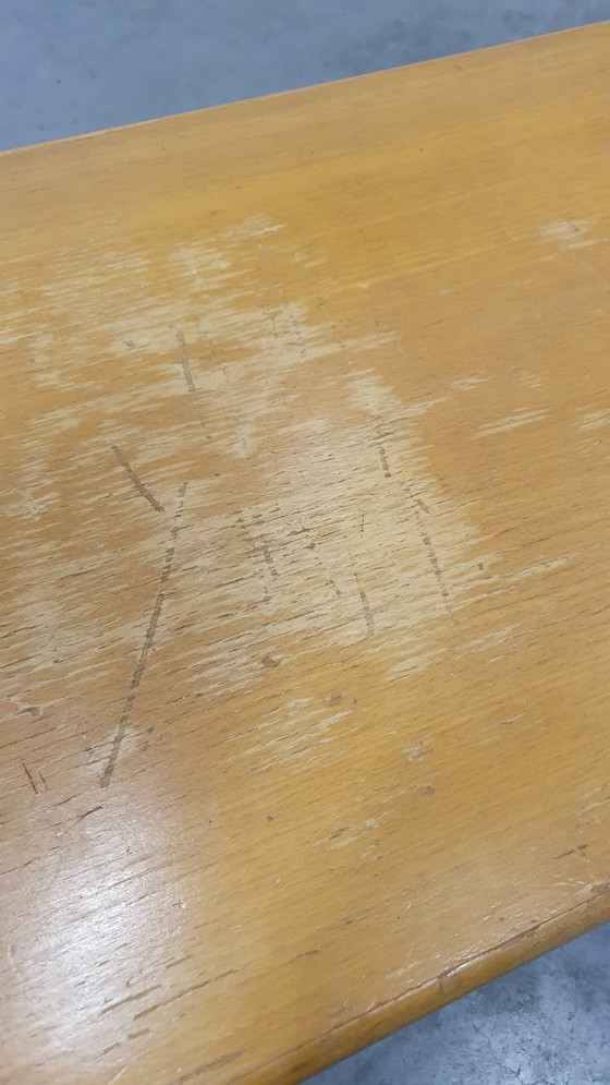 Image 1 of vintage industrial retro wooden bench design 60's