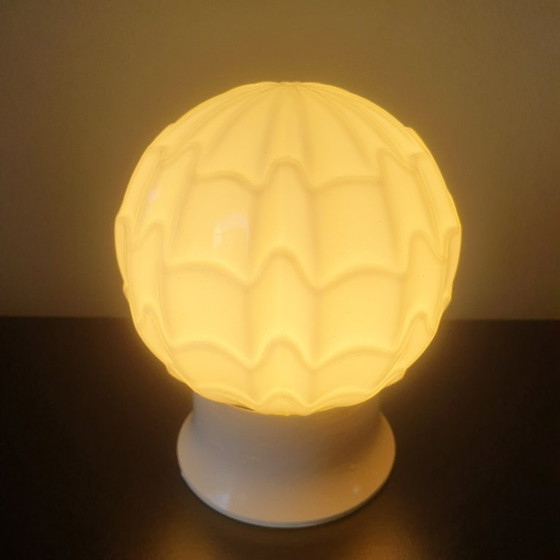 Image 1 of Groene / mint kleurige glazen plafondlamp - Thabur Den Haag. size Small