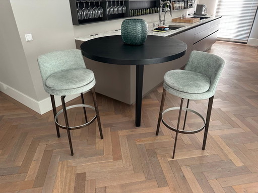 Tabourets de bar Feel Good de Flexform – barkrukken, Metal, Textile (photo 2 of 5)