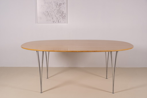 1X Table de salle à manger Superellipse de Piet Hein & Bruno Mathsson, 1979, Fritz Hansen