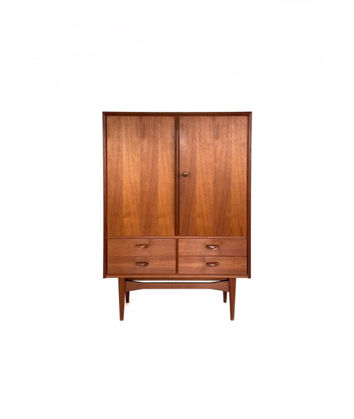 Aparador alto danés de teca vintage, década de 1960. – high boards, Wood