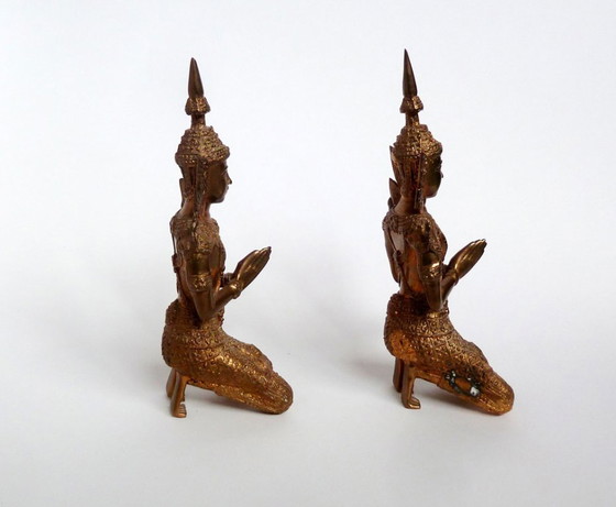 Image 1 of Coppia di statuette tailandesi di Theppanon