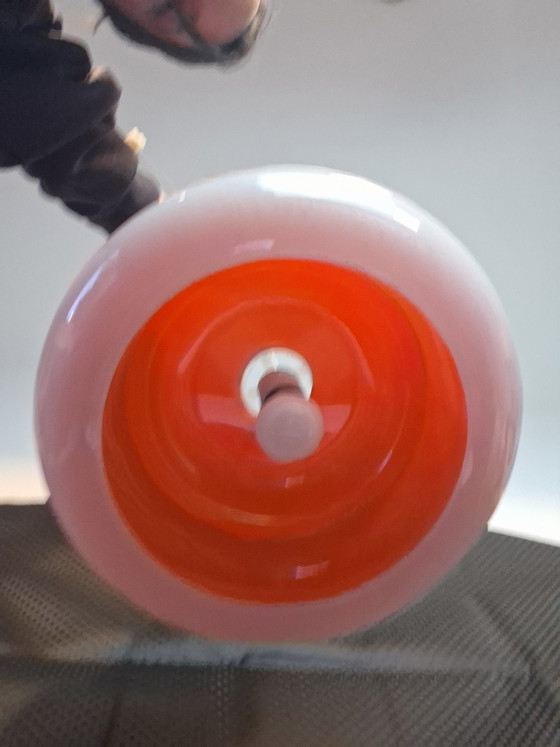 Image 1 of Massive orange vintage space age UFO pendant lamp