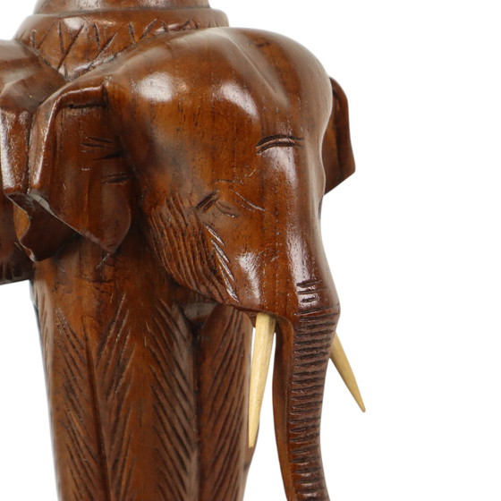Image 1 of Große Elefantenlampe aus Teakholz