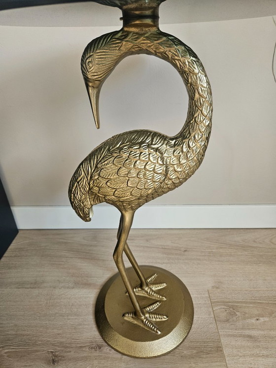 Image 1 of Table d'appoint décorative en forme de grue