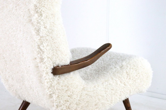Image 1 of Fauteuil vintage 'Cuddle' recouvert de tissu