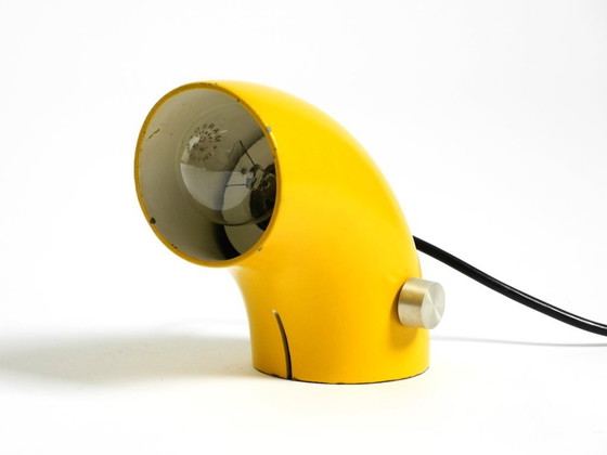Image 1 of Very rare original Space Age 60s yellow table lamp made of iron by Temde