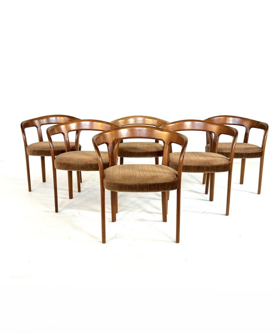 Image 1 of Set van 6 vintage eetkamerstoelen ‘60