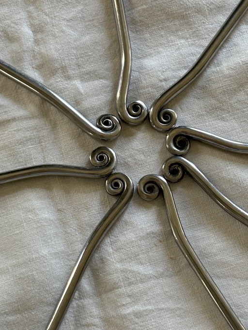 Vintage French swirl twist cutlery dinner set for 8 people