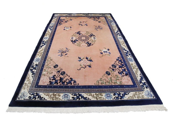 Image 1 of Tapis ancien chinois de style pékinois, noué à la main, 307 x 212 cm, en excellent état.