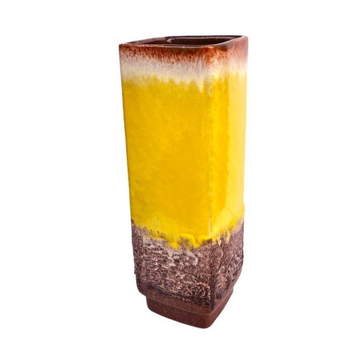 Vaso Strehla 1224/24 – Germania, anni '70, lava grassa, smalto giallo
