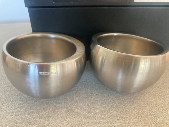 Image 1 of Set di 2 ciotole per bevande modello "Balance" di Carl Mertens - Acciaio inossidabile