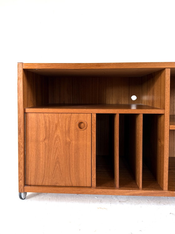 Mobile TV/mobile LP vintage in teak, Danimarca, Bornholm Møbelfabrik '70 – Mobili TV, Wood, Metal (photo 3 of 11)