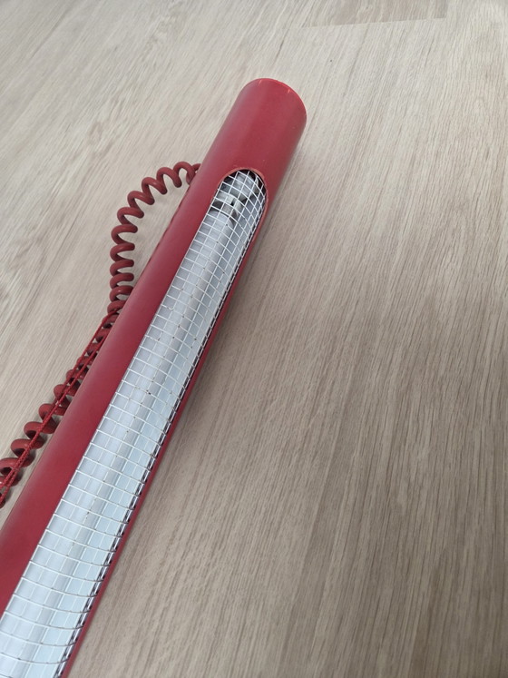 Hermosa lámpara de techo roja – Lámparas colgantes, Metal, Plastic (photo 5 of 7)
