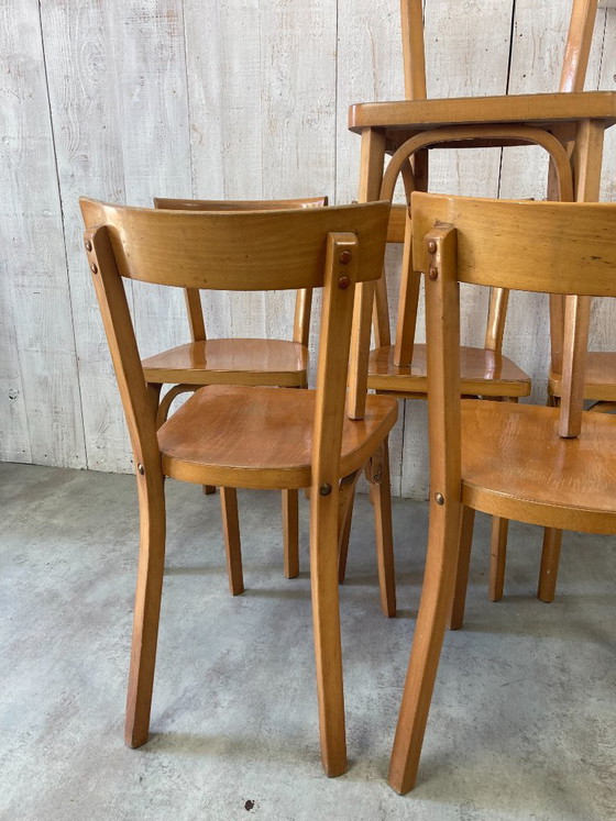 Set van 6 Baumann bistrostoelen – Eetkamerstoelen, Wood (photo 6 of 15)
