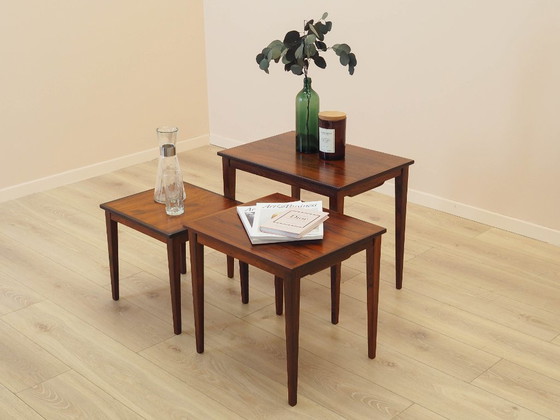 Image 1 of Set of three rosewood coffee tables, Danish design, 1960s, made in Denmark
