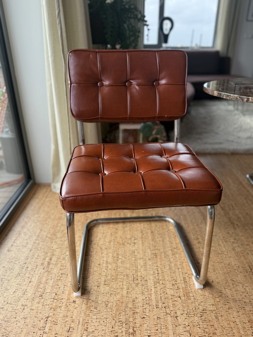 Set di 4 sedie vintage Bauhaus con struttura tubolare - anni '70