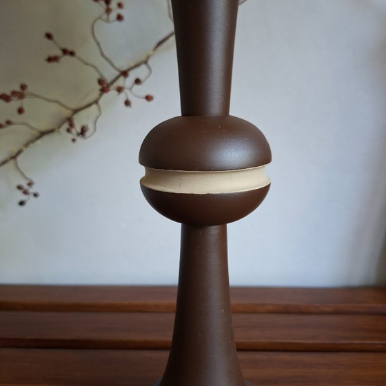 Dutch Design Mid Century Modern Style Raak Amsterdam Table Lamp – Textile, Wood (photo 11 of 11)