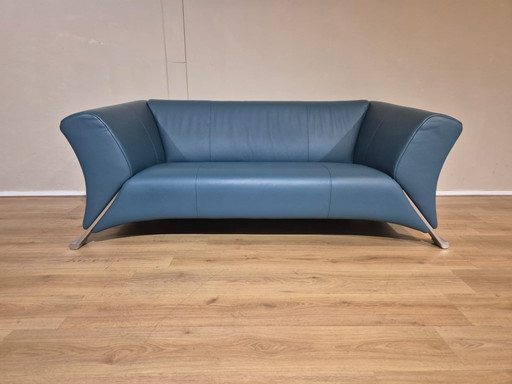 50% DE RÉDUCTION Rolf Benz 322 - Cuir Petrol -2.5 Seater - Showroom model