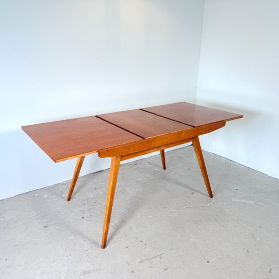 Image 1 of Vintage extendable oak table, František Jirák