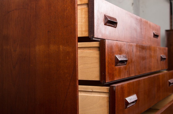 Image 1 of Deense Teak ladekast, 4 lades, van Borge Mogensen voor Søborg Mobelfabrik.