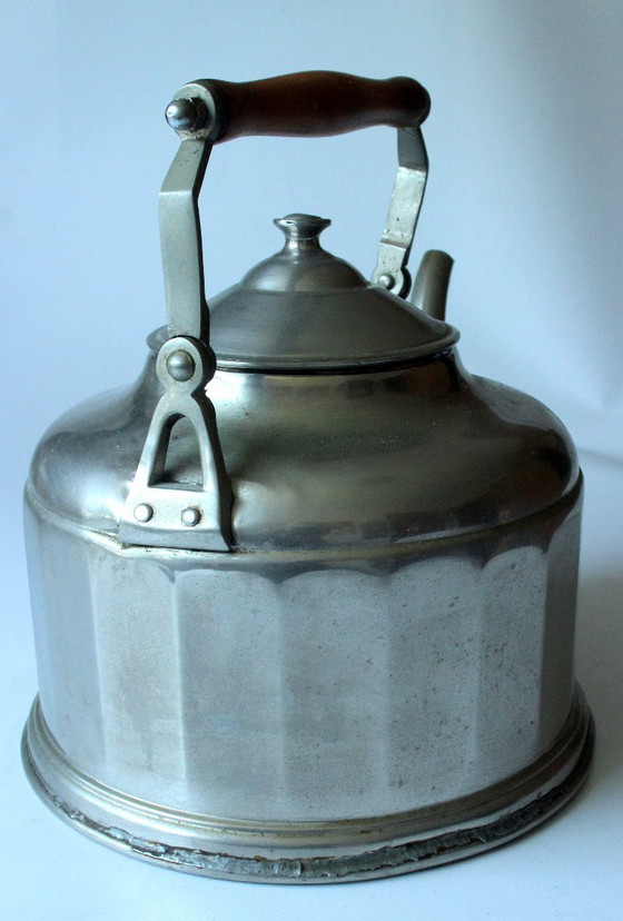 Image 1 of Large old metal teapot/kettle, 1930s/40s