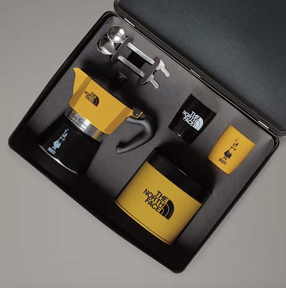 Bialetti x The North Face Moka Set - gelimiteerde editie | €250