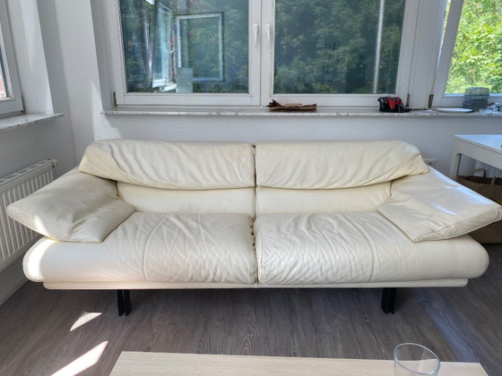 Original B&B Italia Alanda Sofa 3-seater – Paolo Piva – Cream Leather – 3-5 seaters (photo 4 of 7)