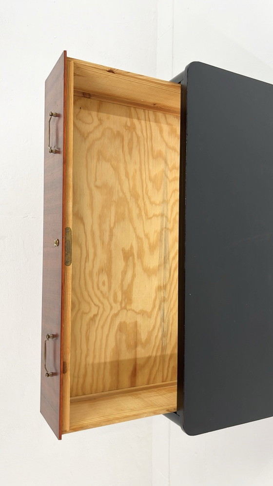 Cassettiera vintage svedese – Cassettiere, Legno, Ottone, Mid Century Modern (photo 5 of 12)