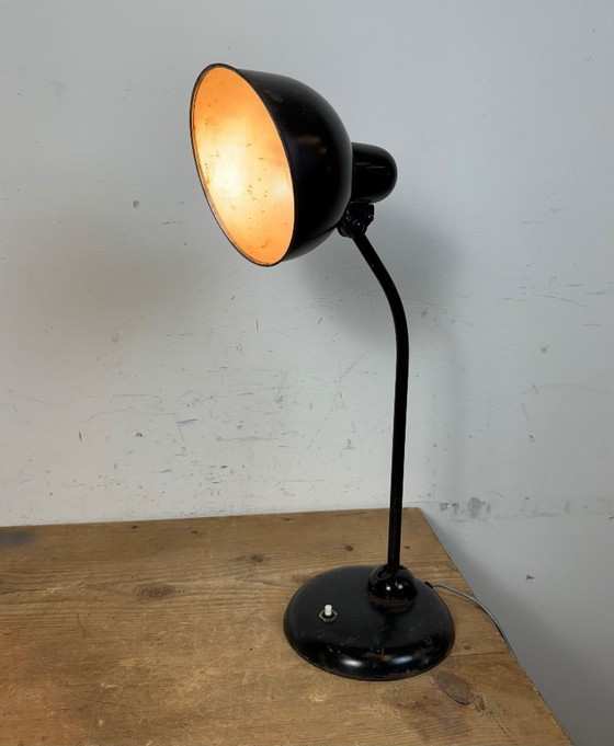 Image 1 of Lampada da tavolo Bauhaus industriale nera, anni '30