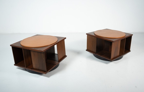 Image 1 of Mid-Century Italian Swivel Coffee Table By Gianfranco Frattini, Italy, 1960S - 2 Available