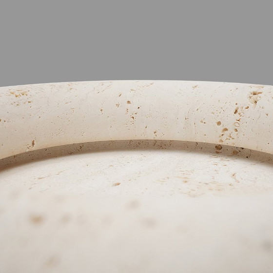 Image 1 of Ciotola in travertino “Voltero” di Pier Alessandro Giusti ed Egidio Di Rosa per Up & Up, anni '70