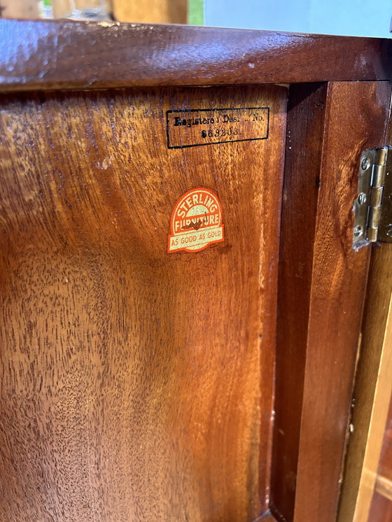 Image 1 of Art Deco Vintage Brocante Burr Walnut Cocktail Sideboard Bar 1930