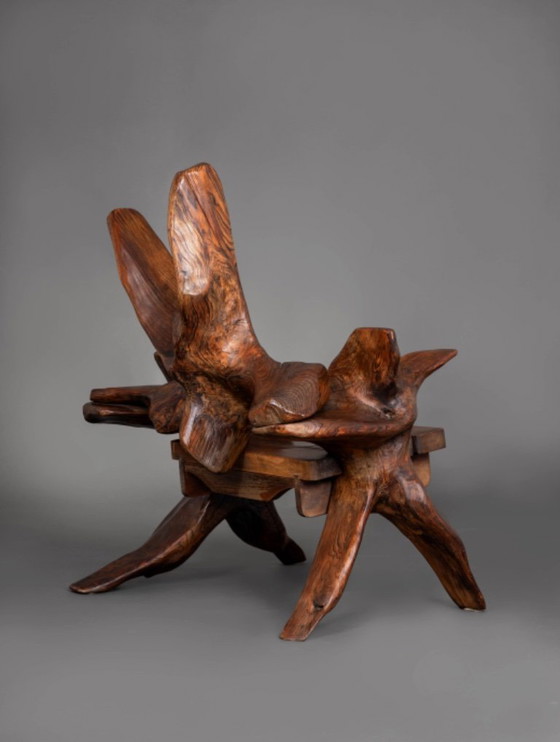 Image 1 of Pair of unique sculptural armchairs