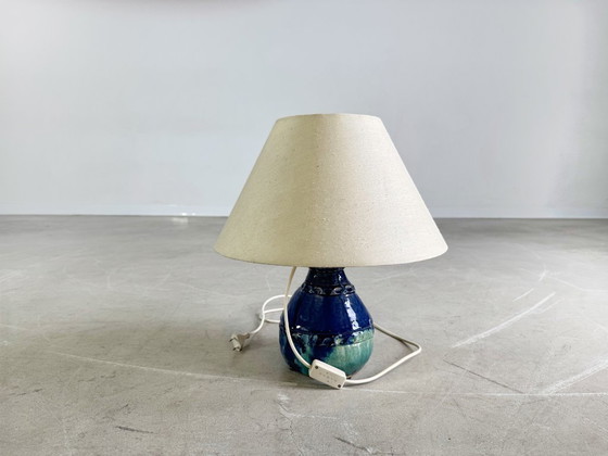 Image 1 of Original vintage ceramic table lamp Fat Lava Midcentury 1960