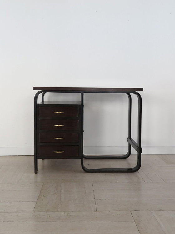 Small desk by Giuseppe Pagano for Gino Maggioni, Italy, 1940s, Desk lamps, Metal (photo 5 of 13)
