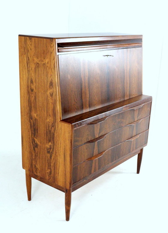 Image 1 of Erling Torvits voor Klim møbelfabrik vintage palissander secretaire bureau Deens