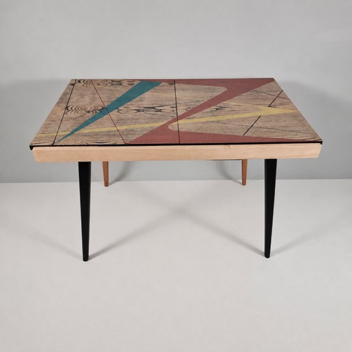 Vintage essenhouten tafel, jaren 70 – eettafels, Wood (photo 2 of 10)