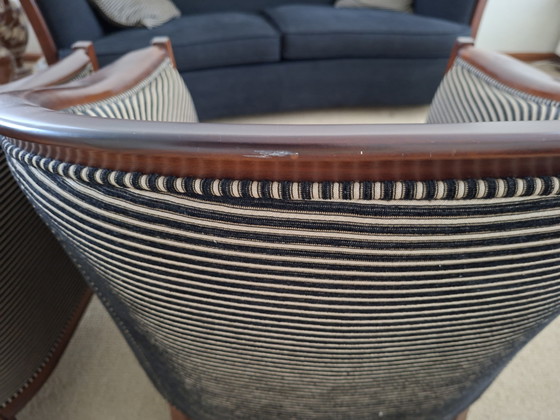 Luxuriöses Set mit 2 Baan Meubelen-Sesseln – Eimerstühle im Art-Déco-Stil – Textile, Wood (photo 5 of 6)